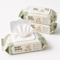 Lingettes pour bébé personnalisées avec logo OEM, douces, hypoallergéniques, pour nouveau-nés et nourrissons, peau sensible, sans alcool, hydratantes