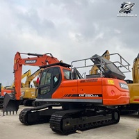 En stock, excavatrice sur chenilles DOOSAN DX260 d'occasion, 26 tonnes, excavatrice hydraulique pour mines et grands travaux de terrassement