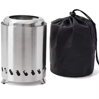 Brasero portable d'extérieur en acier inoxydable OEM, poêle à bois sans fumée pour table, idéal pour le camping (vente en gros)
