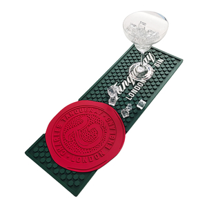 Customizable PVC <b>Silicone</b> Bar <b>Mat</b> Rubber Beer Rail <b>Mat</b> Spill Proof Drip Tray Non Slip Service Pad with Logo - Product Image 1