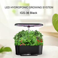 Kit de jardin d'herbes d'intérieur intelligent et portable de 15 dosettes avec lumière de culture LED système de culture de microgreens hydroponiques intelligent APP Control