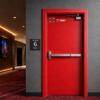 Porte résidentielle ignifugée en acier noir, prête à l'emploi, simple et économique, de la marque CHANGYI, en vente