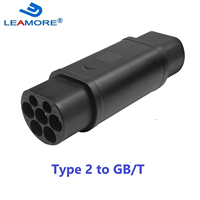 Adaptateur de chargeur EV Leamore 32A Type 2 vers GB/T, convertisseur AC de charge rapide pour véhicules électriques, étanche IP55