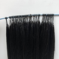Ttwin ohne Spitze Feder haar verlängerung Gerade keine Spitze Natürliches schwarzes Menschenhaar Double Line Human Feather ing Hair zum Flechten