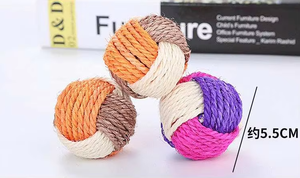 Boule de sisal <span class=keywords><strong>multicolore</strong></span> pour <span class=keywords><strong>chat</strong></span> Jouets interactifs pour <span class=keywords><strong>chat</strong></span> pour l'intérieur Balle roulante pour animaux de compagnie Balles d'entraînement à gratter jouet à mâcher pour <span class=keywords><strong>chat</strong></span> - Product Image 4