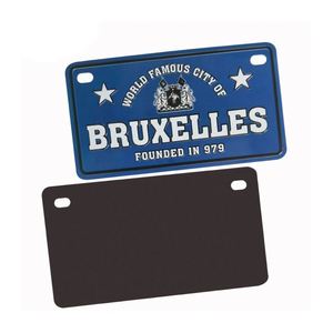 Custom Belgium Plate Magnetic Souvenir Gifts Brugge Bruges Bruxelles Brussel <b>Fridge</b> Magnet - Product Image 4