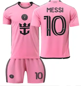 24-25 SeasonI NTER MIAMI MESSI Soccer Jersey MIAMI Pink Black Jersey Uniforms Soccerwear Kit