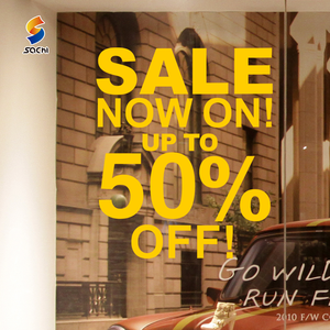 하이 퀄리티 UV 인쇄 창 스티커 오래 지속되는 비닐 자동차 데칼 스티커 상점을위한 방수 UV 저항 창 데칼 - Product Image 4