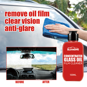 Rayhong 100mL Limpiador de película de aceite de vidrio concentrado para coche Juego de toallas de esponja Limpieza de visión Juego de limpieza de película de aceite antideslumbrante - Product Image 5