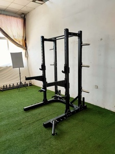 المدمجة حامل رف متعددة رياضة المنزل آلات نصف رف الطاقة رف القرفصاء القابل للتعديل - Product Image 4