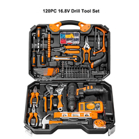 120 pièces – Coffrets d'outils manuels personnalisés – Kits d'outils professionnels pour l'assemblage et la réparation à domicile