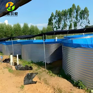 Réservoir de stockage d'eau en acier galvanisé pour bassin piscicole, 100 mètres cubes, pour l'aquaculture et l'irrigation en Afrique - Product Image 3