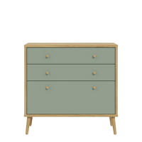 Commode à 3 tiroirs Combohome pour chambre à coucher, commode en bois moderne avec un grand espace de rangement pour chambre à coucher, couloir, salon
