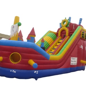 Castillo Inflable <span class=keywords><strong>de</strong></span> Barco Pirata <span class=keywords><strong>de</strong></span> Alta Calidad y Económico con Tobogán, Diversión al Aire Libre para Parques Deportivos o Palacios Urbanos - Product Image 2