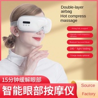 Masajeador de Ojos Transfronterizo con Compresa Caliente, Bluetooth, Presión de Aire, Tipo Máscara Protectora, Conector Tipo-C, Batería de 1000mAh, Función Musical