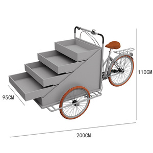 Camion de vente de nourriture mobile, chariot à glace pour festivals saisonniers, carnavals scolaires, ventes de boissons en plein air, rangement polyvalent - Product Image 2