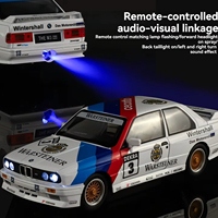Voiture miniature RC en métal moulé sous pression 1:24 pour modèle M3 avec effets sonores et lumineux, jouet décoratif