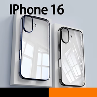 Nueva Funda Brillante Electrochapada para iPhone 16 Pro Max de la Serie Apple, con Protección Antigolpes y Anticaídas, Gran Venta