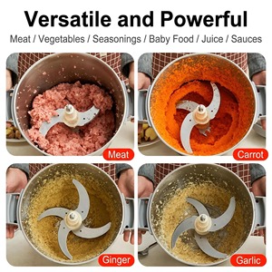1000W 6L Hachoirs À Viande Électrique <span class=keywords><strong>Hachoir</strong></span> <span class=keywords><strong>Hachoir</strong></span> 4 Lames Auto Food Mixer Blender Cuisine Cuisson Machine En Acier Inoxydable Argent - Product Image 4
