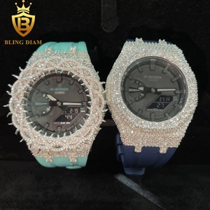 Ice out vvs đầy đủ moissanite D màu vvs-đồng hồ-Gai bustdown bán vượt qua Kim Cương Tester GRA giấy chứng nhận bán buôn - Product Image 1