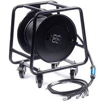 Câble audio professionnel multipaire (1, 2, 4, 6, 8, 10 canaux) Ethercon RJ45 Cat6 blindé pour microphone et scène, avec fibre optique intégrée