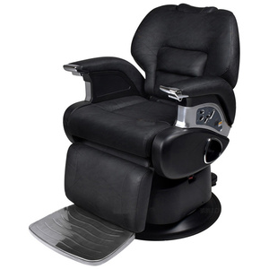 Siman Silla de peluquero de lujo profesional peluquería elevación giratoria eléctrica automática peluquería italiano negro Vintage - Product Image 3