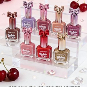 Vernis à ongles Luodanqi 24 couleurs 15 ml, design cerise, couleurs tendance pour femmes et filles - Product Image 3