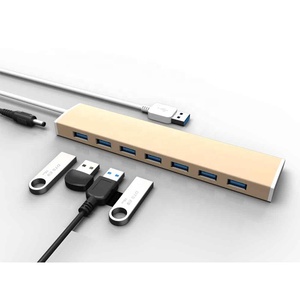 Ce RoHs FCC chứng nhận hợp kim nhôm 7-Port Harmonica Splitter 3.0 giao diện 5gbps truyền dữ liệu Slim USB 3.0 <span class=keywords><strong>HUB</strong></span> trong kho - Product Image 1