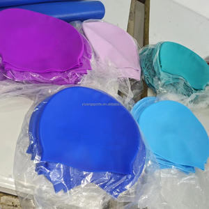 Chapeau <span class=keywords><strong>de</strong></span> <span class=keywords><strong>bain</strong></span> en silicone élastique unisexe 60g Casquettes <span class=keywords><strong>de</strong></span> <span class=keywords><strong>bain</strong></span> antidérapantes pour enfants Forme <span class=keywords><strong>de</strong></span> dôme Matériau en <span class=keywords><strong>latex</strong></span> portable - Product Image 3