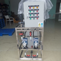 Système de traitement de l'eau par chlore liquide chimique automatique en usine Dosage PAC PAM Pompe 220V Récipient à pression PLC Garantie 1 an
