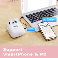 Imprimante d'étiquettes thermique portable Marklife pour autocollants, codes-barres, usage domestique, projets de bricolage, interface USB, papier 58 mm, 203 dpi, encre en stock