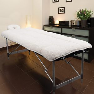 Ensemble de draps de table de massage en polaire matelassé de qualité supérieure avec trou pour le visage, drap-housse uni pour salon de beauté - Product Image 5
