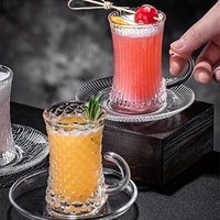 Offre Spéciale nordique luxe verre thé et café ensemble Vintage cristal arabe bulle jus verres à boire turc tasse à café marocain