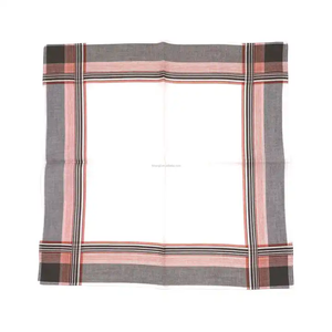 مناديل رجالية عالية الجودة 6 قطع سادة أبيض منديل سادة قطن مطبوع - Product Image 2