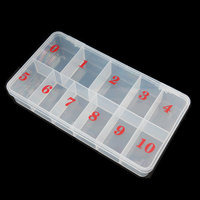 Boîte de rangement de pointes d'ongles, plastique Transparent et semi-Transparent, pour l'art de la manucure, 1 pièce, 1000 pièces de haute qualité