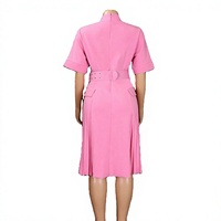 Robe d'été tendance pour femme, décontractée, col en V, couleur unie, plissée, robe de bureau élégante pour femme, vêtements pour femme