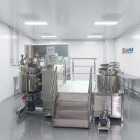 Mezclador Emulsionante al Vacío con Elevación Hidráulica, Control por Pantalla Táctil, Homogeneizador al Vacío, Olla de Mezcla para Línea de Producción de Cosméticos