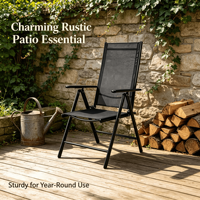 Chaise de jardin pliante en métal confortable, imperméable, écologique, pour salle à manger, loisirs, meubles d'extérieur pour salon, plage, jardin