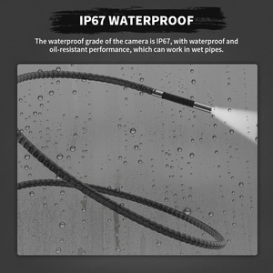 single Len Sewer Inspection Camera Semi Rigid Cable Endoscope Camera with Lights Waterproof Drain <b>Pipe</b> Tool Industrial Borescope - Product Image 5