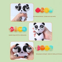 Jouet Squishy Panda avec Yeux Qui S'Élargissent pour Cadeaux Animaux, Vente en Gros OEM/ODM, Jouets Sensoriels Anti-Stress à Presser
