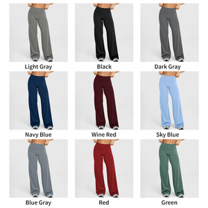 <span class=keywords><strong>Pantaloni</strong></span> Yoga <span class=keywords><strong>a</strong></span> Vita Alta Personalizzati all'Ingrosso, <span class=keywords><strong>Pantaloni</strong></span> <span class=keywords><strong>a</strong></span> Gamba Larga ad Asciugatura Rapida, Leggings <span class=keywords><strong>a</strong></span> Tinta Unita con Gamba Dritta e Svasata - Product Image 2