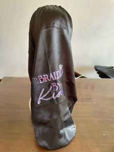 Custom Logo <b>Extra</b> Xl <b>Large</b> Jumbo Headband Long Braid Elastic Band En Satin Silk Sublimation Bonnet - Product Image 2