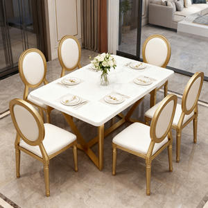 Chaises de salle à manger empilables pour hôtels, restaurants et maisons, dossier ovale, chaises <span class=keywords><strong>Louis</strong></span> dorées, chaises en résine plastique rembourrées à vendre - Product Image 5