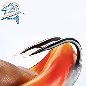 8cm 15g <span class=keywords><strong>Silicone</strong></span> artificiale Topwater spigola pesca Snakehead esca fatta a mano rana - Product Image 6