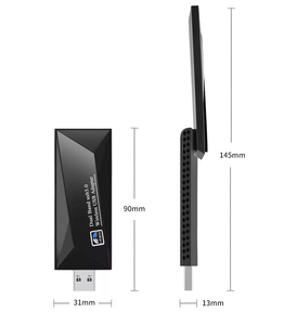 Adaptador USB <span class=keywords><strong>WiFi</strong></span> de doble banda 2,4G/5G Mini Dongle de tarjeta de red inalámbrica Wi-fi con <span class=keywords><strong>antena</strong></span> de alta ganancia para <span class=keywords><strong>PC</strong></span> portátil de escritorio - Product Image 5