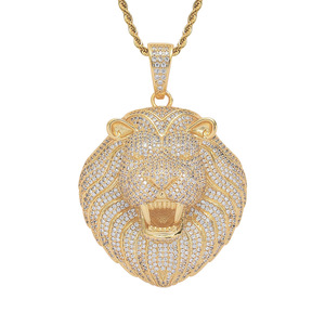<span class=keywords><strong>Collana</strong></span> con Pendente a Forma di Testa di <span class=keywords><strong>Leone</strong></span> in Stile Hip Hop BES, Gioiello con Zirconi Cubici 5A per Uomo - Product Image 5