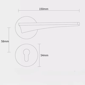 Hot Sale Gold Black Grey Door <b>Handle</b> <b>Lock</b> Set for Wooden Doors - Product Image 6