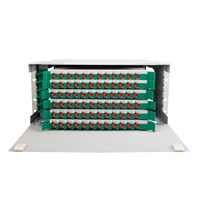 Marco de distribución óptica modular de 72 puertos Red FTTH con conector LC Manament de cable eficiente para uso en fibra óptica