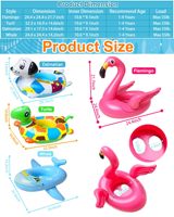 Vente en gros de flotteurs gonflables pour enfants en forme d'animaux de dessin animé, requin, siège flottant, jouets flottants pour bébés, anneaux de natation pour tout-petits, jouets flottants pour la plage d'été