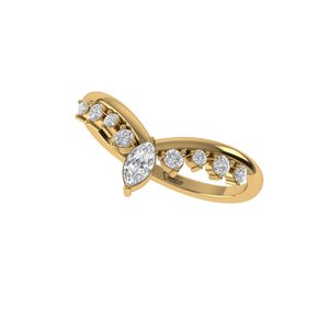 <b>Top</b> Marquise Cut Lab Grown Diamond Ring 925 <b>Silver</b> 9kt, 14kt, 18kt Gold Diamond Rings for Women's Engagement Ring - Product Image 4